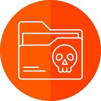 Folder Line Red Circle Icon vector