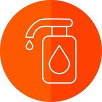 Cleaning Liquid Line Red Circle Icon vector