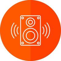 Speaker Line Red Circle Icon vector