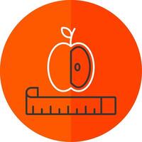 Diet Line Red Circle Icon vector