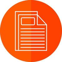 File Line Red Circle Icon vector
