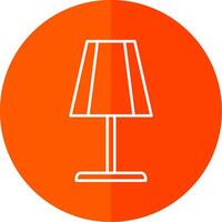 Table Lamp Line Red Circle Icon vector