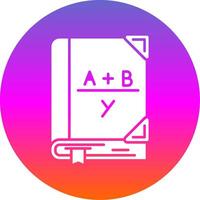 Algebra Glyph Gradient Circle Icon vector