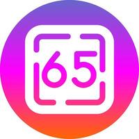 Sixty Five Glyph Gradient Circle Icon vector