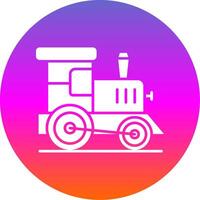 Toy train Glyph Gradient Circle Icon vector