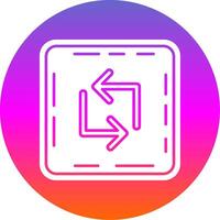 Loop Glyph Gradient Circle Icon vector