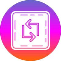 Loop Glyph Gradient Circle Icon vector