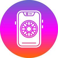 Lifesaver Glyph Gradient Circle Icon vector