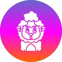 Exploding Glyph Gradient Circle Icon vector