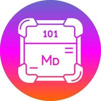 Mendelevium Glyph Gradient Circle Icon vector