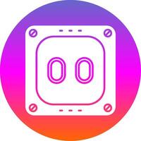 Socket Glyph Gradient Circle Icon vector