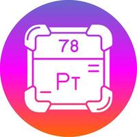 Platinum Glyph Gradient Circle Icon vector