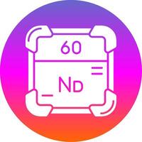 Neodymium Glyph Gradient Circle Icon vector