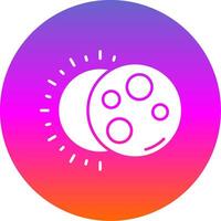 Eclipse Glyph Gradient Circle Icon vector