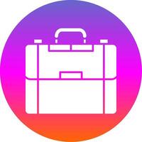 Briefcase Glyph Gradient Circle Icon vector