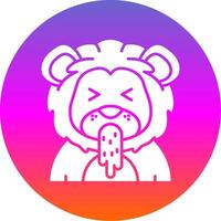 Vomit Glyph Gradient Circle Icon vector