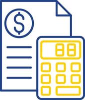 Calculator Line Two Color Icon vector