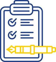 Check list Line Two Color Icon vector