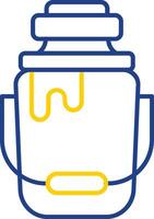 Milk Line Two Color  Icon vector
