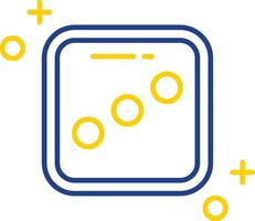 Dice three Line Two Color Icon vector