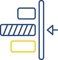 Right alignment Line Two Color  Icon vector