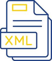 Xml Line Two Color Icon vector