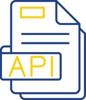 Api Line Two Color Icon vector