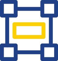 Rectangle frame Line Two Color Icon vector