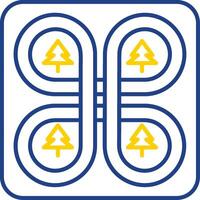 Overpass Line Two Color  Icon vector