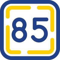 Eighty Five Line Two Color Icon vector