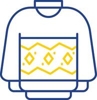 Sweater Line Two Color Icon vector