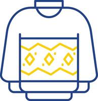 Sweater Line Two Color Icon vector