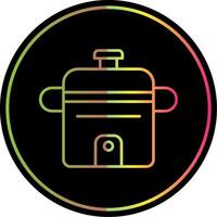 Rice Cooker Line Gradient Due Color Icon vector