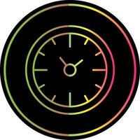 reloj hora línea degradado debido color icono vector