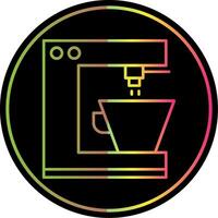 Coffee Machine Line Gradient Due Color Icon vector