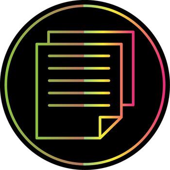 Files Line Gradient Due Color Icon vector