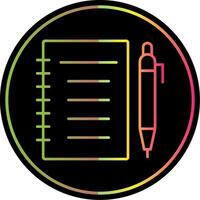 Notebook Line Gradient Due Color Icon vector