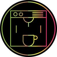 Coffe Maker Line Gradient Due Color Icon vector