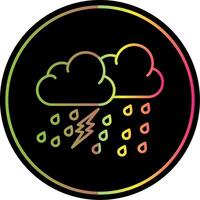 Extreme Weather Line Gradient Due Color Icon vector