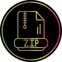 Zip Line Gradient Due Color Icon vector