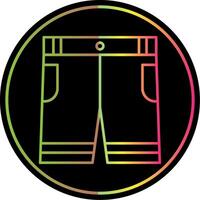 pantalones cortos línea degradado debido color icono vector