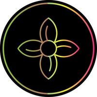 Clematis Line Gradient Due Color Icon vector