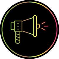 Loud Speaker Line Gradient Due Color Icon vector