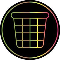 Bucket Line Gradient Due Color Icon vector