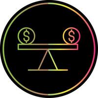 Leverage Line Gradient Due Color Icon vector