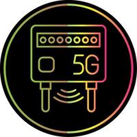 Router Line Gradient Due Color Icon vector