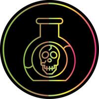 Poison Line Gradient Due Color Icon vector