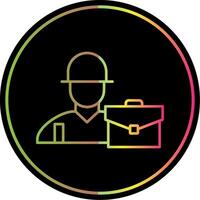 Worker Line Gradient Due Color Icon vector