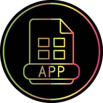 aplicación línea degradado debido color icono vector