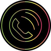 Phone Call Line Gradient Due Color Icon vector